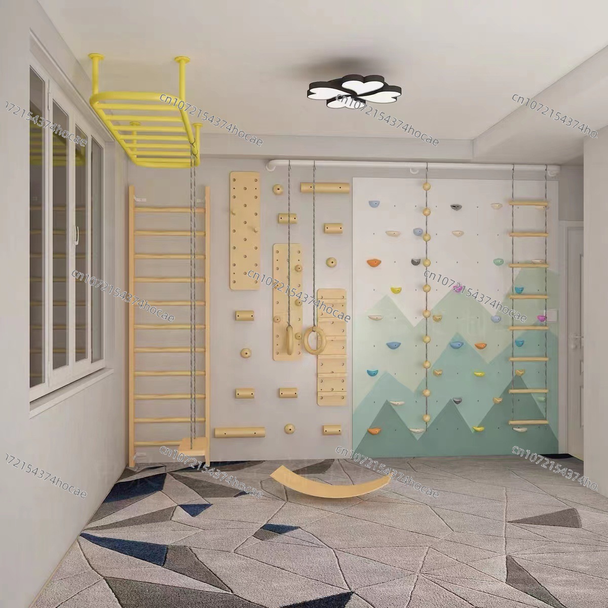 Kids Indoor Wooden Climbing Wa - огляд і ціна Gymnastic Rings Wooden
