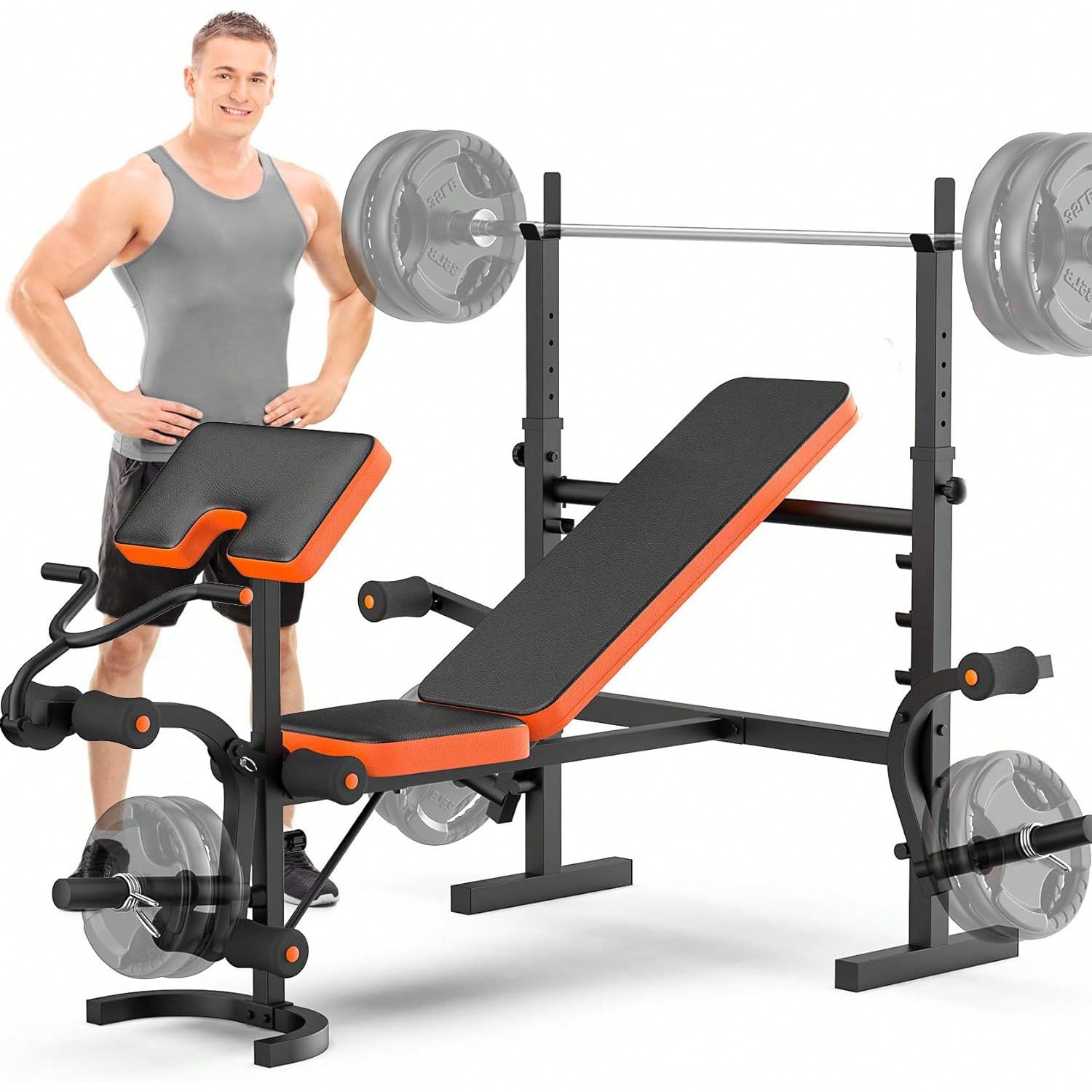 GIKPAL Weight Bench, Bench Pre - огляд і ціна Home Gym With Leg Press