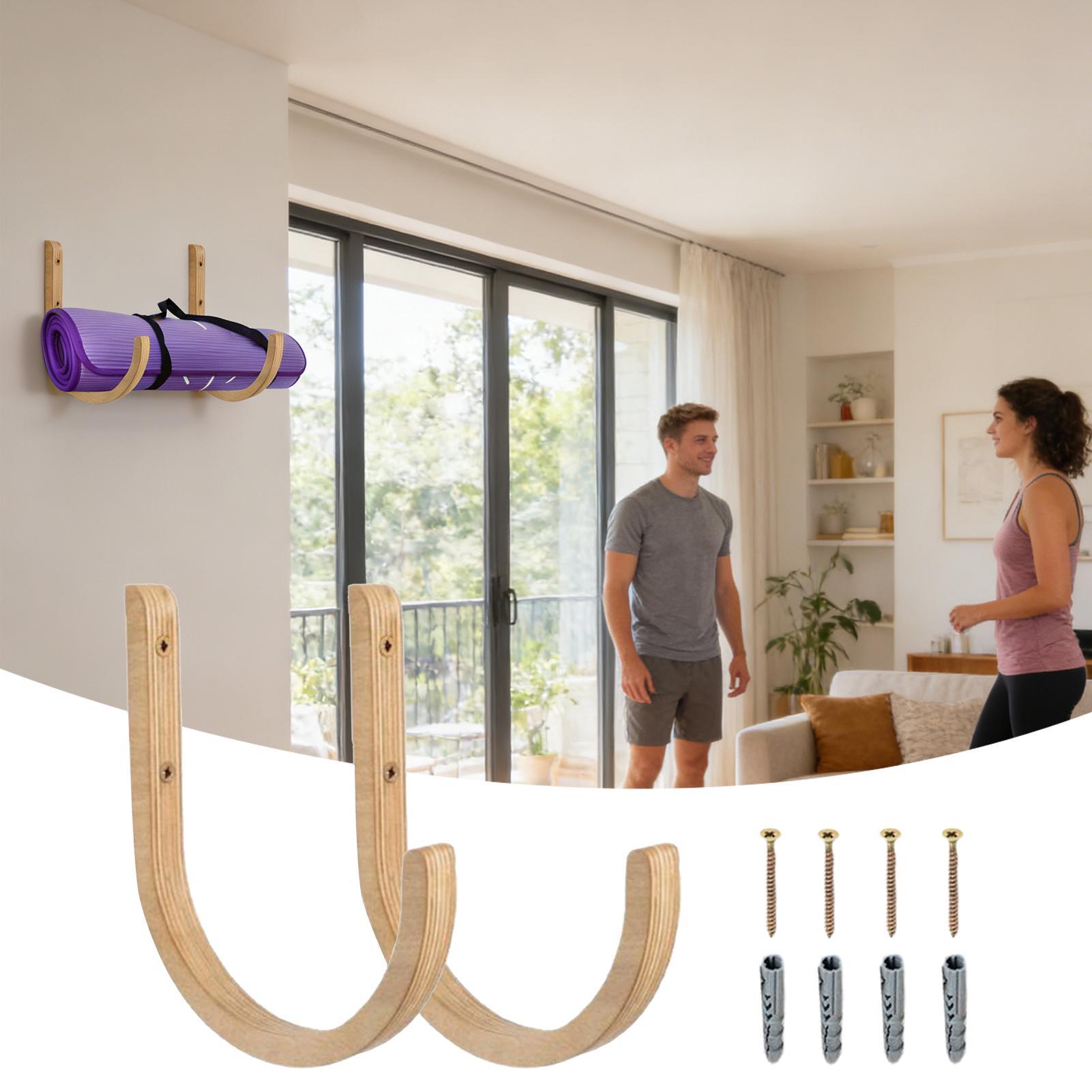 Yoga Mat Organizer 2 Pieces Wo - огляд і ціна Home Gym Yoga Storage