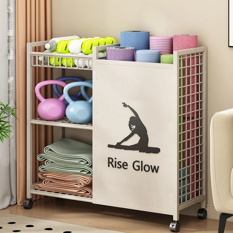 Mobile Fitness Cart with Wheel - огляд і ціна Home Gym Yoga Storage