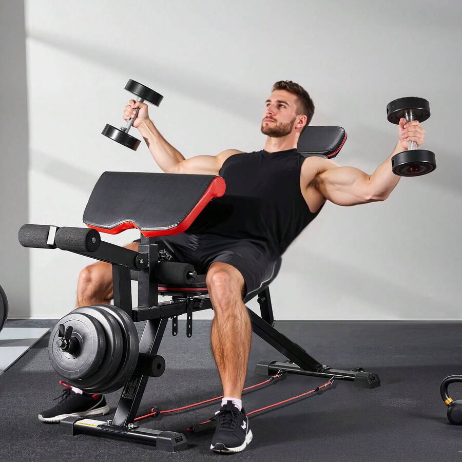 Weight Bench, 800lbs Adjustabl - огляд і ціна Home Gym With Leg Press