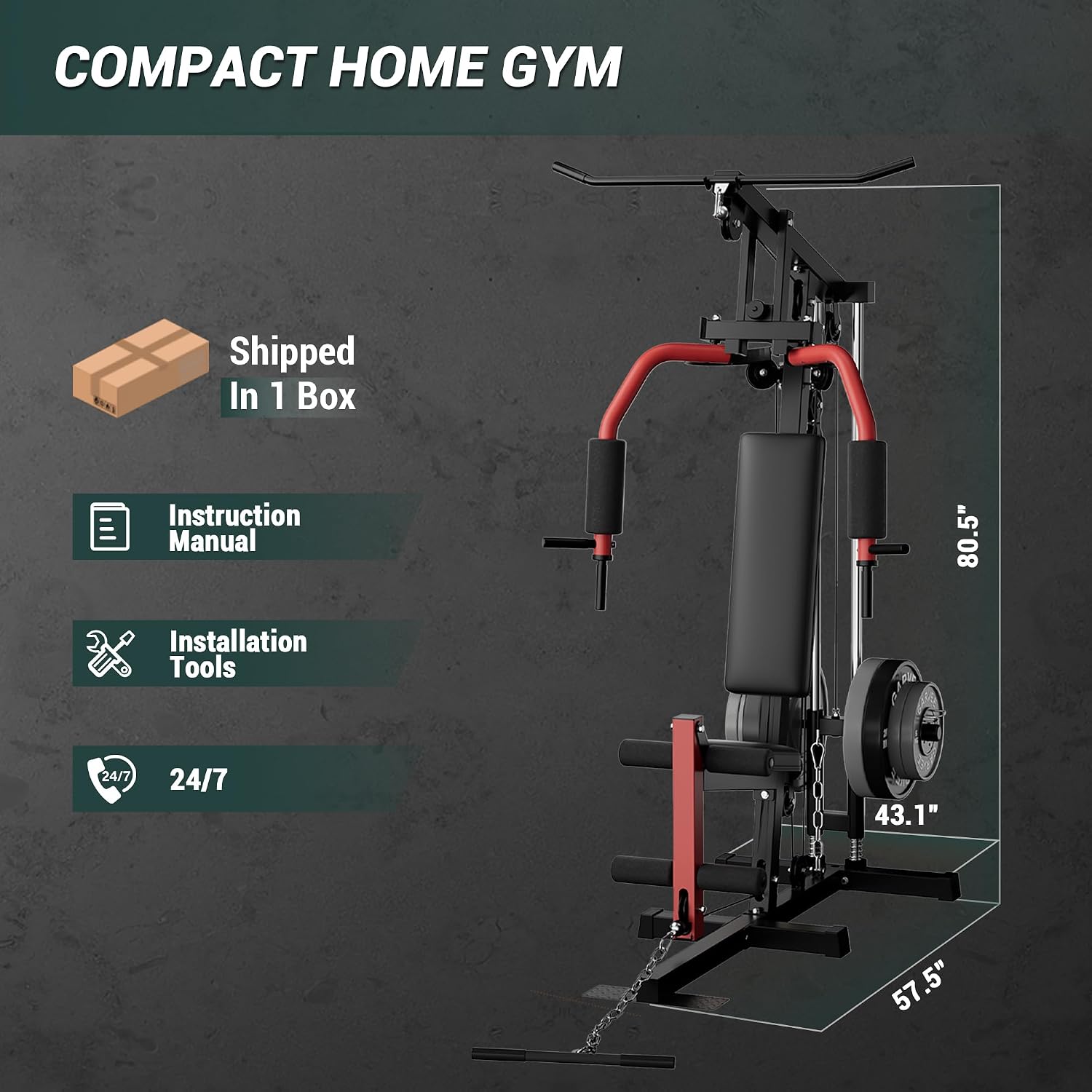 Full-Body Home Gym Machine wit - огляд і ціна Home Gym With Leg Press