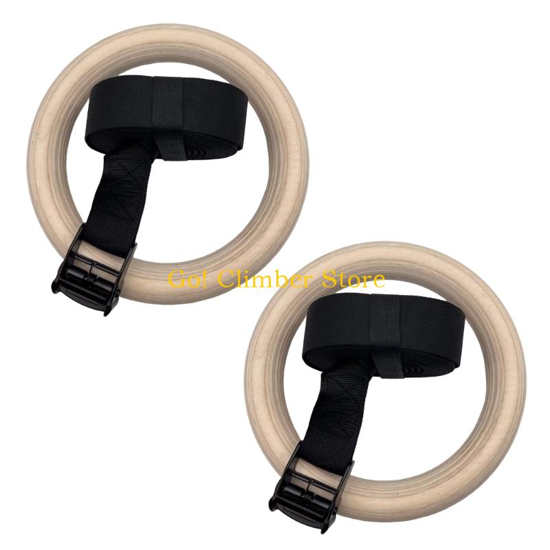 Q84C Adjustable Wood Gymnastic - огляд і ціна Gymnastic Rings Wooden