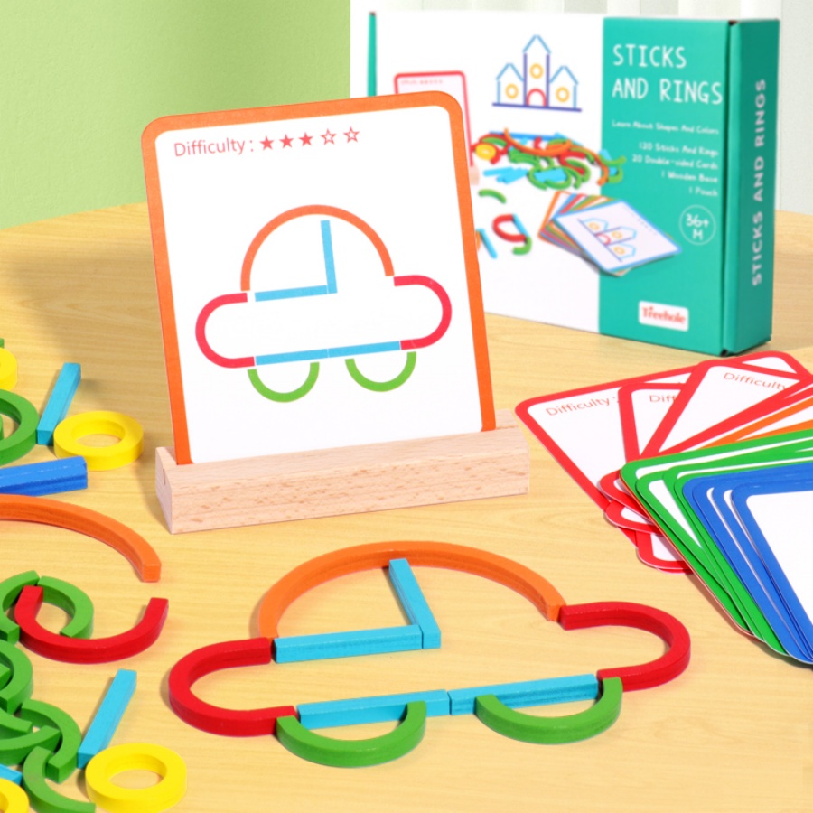 Children's early education puz - огляд і ціна Gymnastic Rings Wooden
