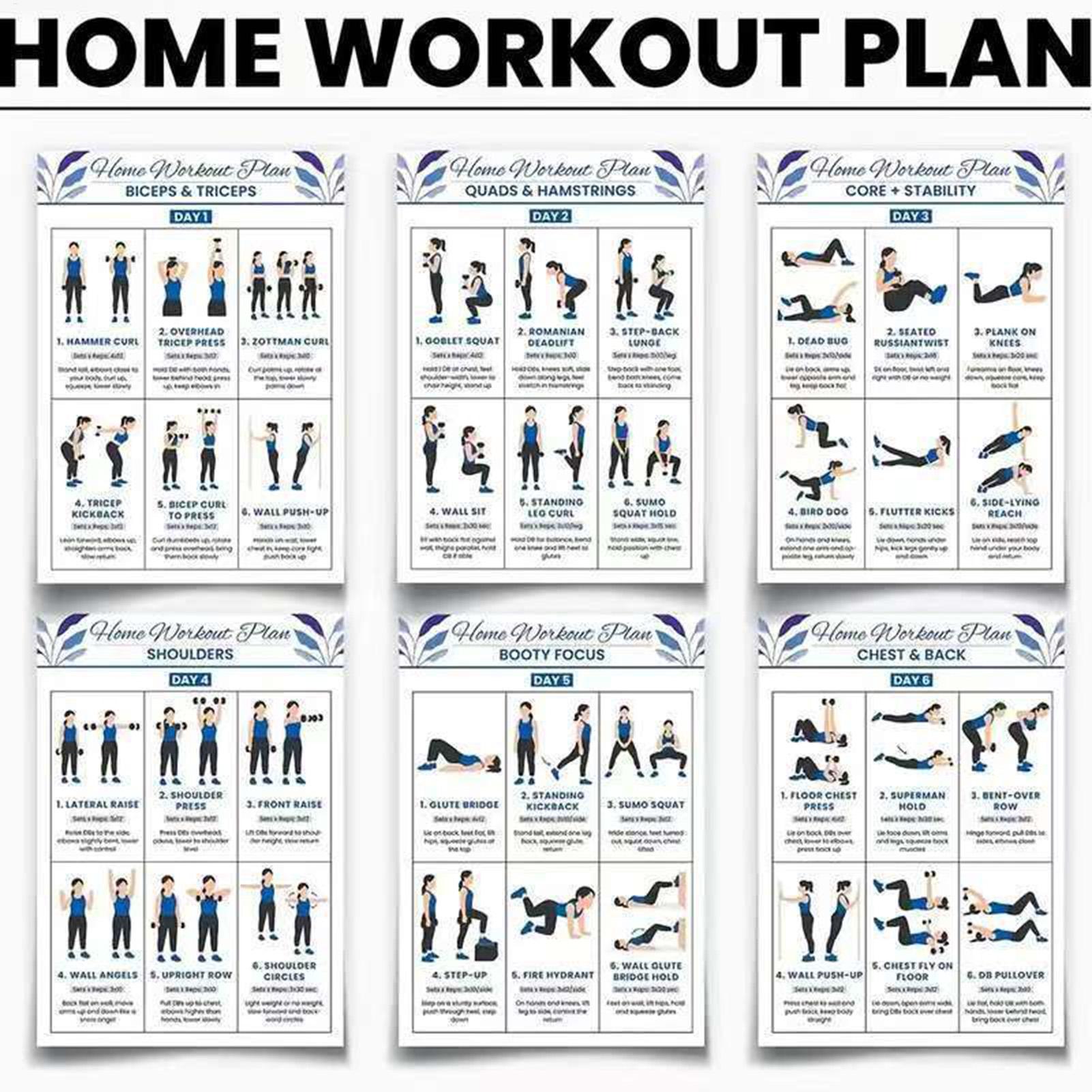 Workout Poster 6 Pieces Full B - огляд і ціна Home Gym Guide