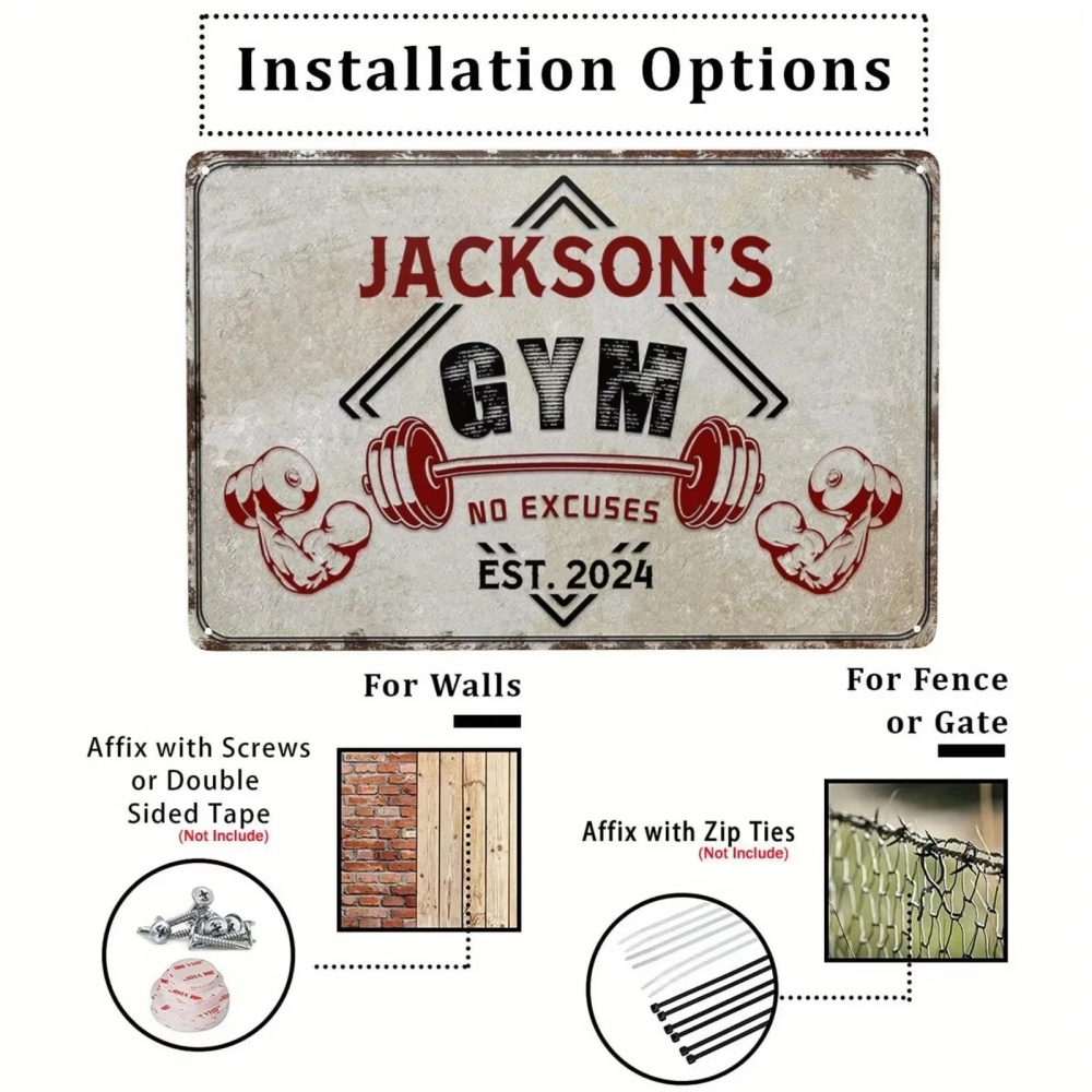 Custom Personalized Vintage Na - огляд і ціна Home Gym Names