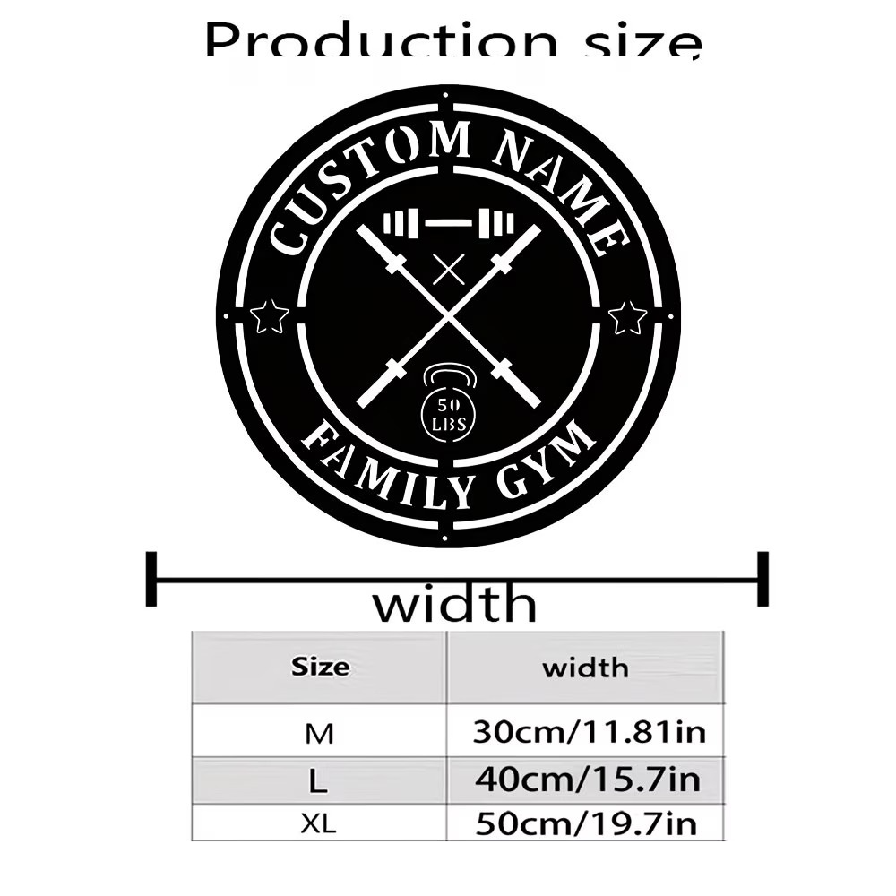Custom Gym Metal Sign with Bar - огляд і ціна Home Gym Names