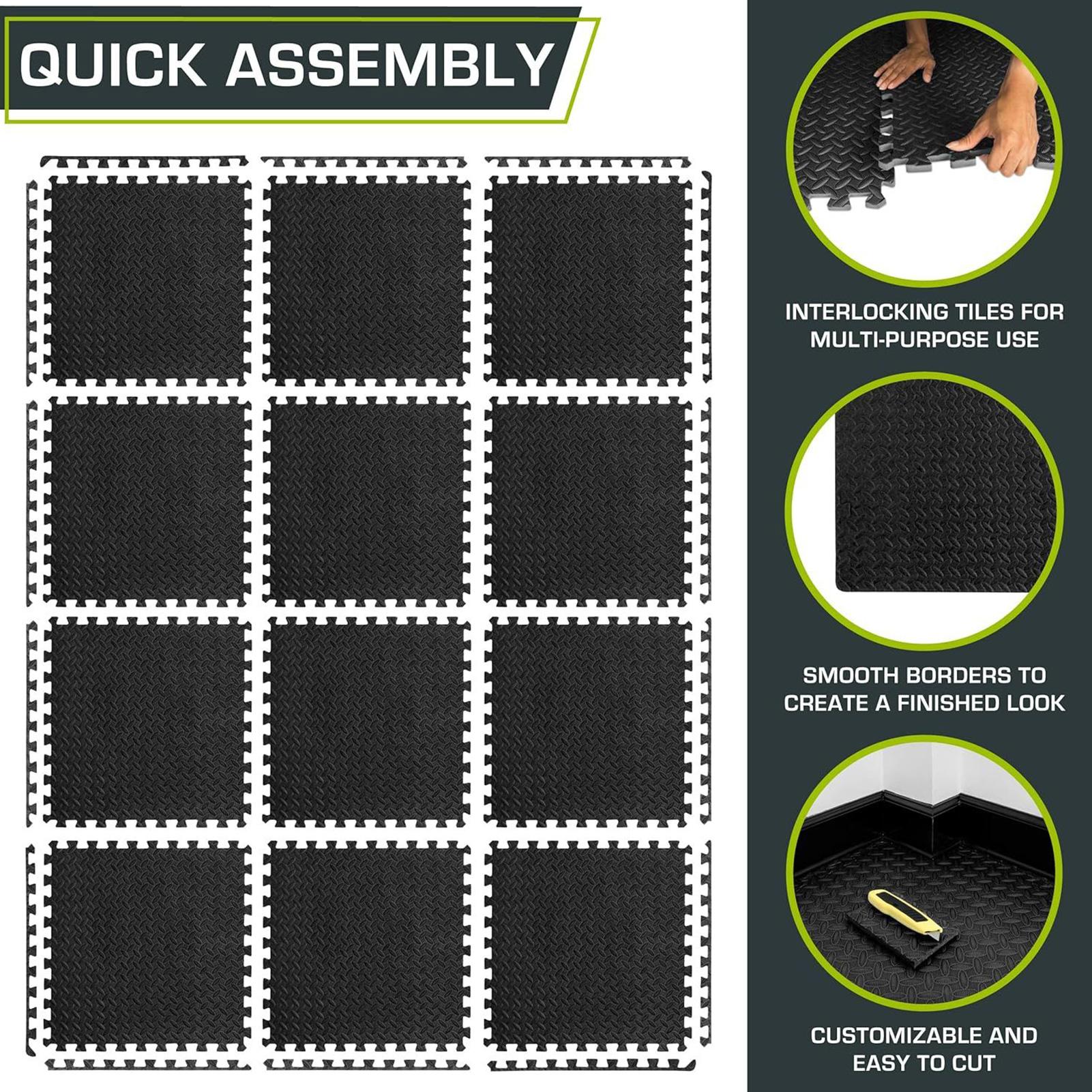 Puzzle Exercise Mat 12 Pieces  - огляд і ціна Home Gym For Toddlers