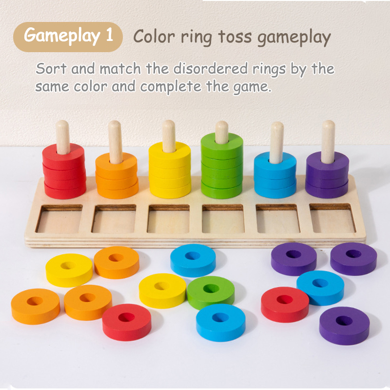 Montessori Memory Training Col - огляд і ціна Gymnastic Rings Wooden